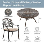 7-Piece Cast Aluminum Patio Furniture, Outdoor Dining Sets - Image 6