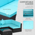 Outsunny 7-Piece Patio Furniture Sets Outdoor Wicker Conversation Sets All - Image 4