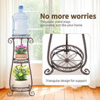 LASZOLA 3 Tier Bronze Metal Plant Stand - Image 3