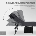 Outsunny 2 Piece Folding Chaise Lounge - Image 6