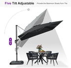 PURPLE LEAF 9 Feet Square Cantilever Umbrella Patio Umbrella - Image 6