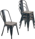 Nazhura Metal Dining Chair Farmhouse Tolix Style by NazhuraGoodCompanionAtHome