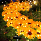 4 Pack with 24 Solar Sunflower Lights Outdoor Decorative Lights - Image 4