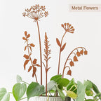 Metal Flowers for Outside, Decorative Garden Stakes, Flower Bed Decor Plant - Image 3