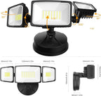 Onforu 75W Flood Lights Outdoor, 7000LM Brightness Security Lights Switch - Image 9