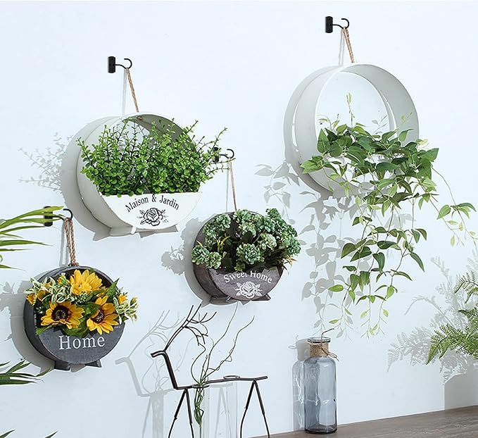 4Pack 2.5in Ceiling Hooks for Hanging Plants Black - Image 4