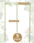 5-Pack Heavy Duty Plant Support Stakes, Metal Plant Ring Cages - Image 4