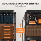4 Tiers Storage Shelves Load 1400LBS, Metal Shelving Wire Metal Shelving Unit - Image 4