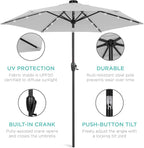 Best Choice Products 7.5ft Outdoor Solar Market Table Patio Umbrella - Image 5