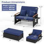Tangkula Patio Rattan Daybed - Image 4