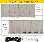 NICETOWN 2 Panels Gazebo Curtains Outdoor Waterproof & Windproof, Top & Bottom - Image 3