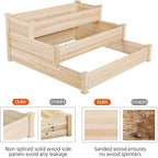 Yaheetech 3 Tier 47 x 47 x 22in Raised Garden Bed Horticulture Outdoor Elevated - Image 4