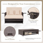 COSTWAY Patio Rattan Daybed - Image 7