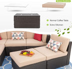 Vongrasig 6 Piece Patio Furniture Set, Small Outdoor Sectional Sofa Couch - Image 4