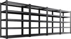 Set of 4 71"H Garage Shelving-3000LBS 5 Tier Storage Shelves, Adjustable Heavy by Unknown