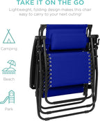 Best Choice Products 30” Wide Folding Zero Gravity Outdoor Recliner Patio - Image 9