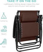 Best Choice Products 30” Wide Folding Zero Gravity Outdoor Recliner Patio - Image 9