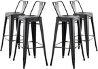 AC Pacific 30” Metal Barstool Set of 4 – Country Rustic Style by ACPacific