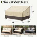 MR.COVER Outdoor Couch Cover Waterproof, Patio Furniture Covers - Image 2