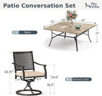 PHI VILLA 9 Pieces Outdoor Dining Set - Image 9