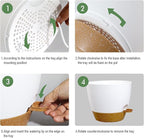 10 Inch Self Watering Hanging Pots, 2 Pack Hanging Planters - Image 4