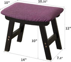 Foot Stool, Bamboo Small Sofa Foot Rest Under Desk, Extra Seating - Image 2