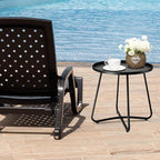 danpinera Outdoor Side Tables, Weather Resistant Steel Patio Side Table - Image 2