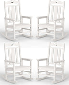 Ciokea Oversized Outdoor Rocking Chairs Set of 4, 380lbs Heavy-Duty Large Patio by CIOKEA