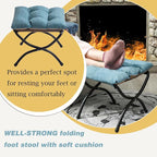 15" Foldable Foot Stool Ottoman - Image 4