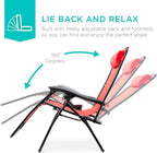 Best Choice Products Set of 2 Adjustable Steel Mesh Zero Gravity Lounge Chair - Image 3
