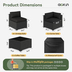 Aoxun 10 Piece Patio Furniture Set Wicker Rattan Patio Sectional Sofa Set - Image 6