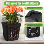 Square Nursery Pots 5.5 Inch, Plastic Plant Pot - Image 3
