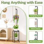 iDavosic.ly 2 Tier Hanging Plant Stand Indoor, Tall Vertical Corner Metal - Image 3