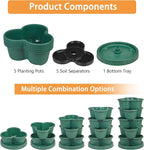 VECELO 5 Tier Vertical Garden Planter, Self Watering Stackable Planters - Image 7
