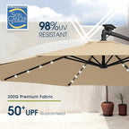 wikiwiki 10ft Solar LED Patio Umbrella - Image 4