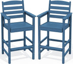 SERWALL Tall Adirondack Chairs Set of 2, Oversize Balcony Adirondack Chairs Set by SERWALL