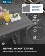 Patio Bar Table, Adirondack Chairs and Table 5 Pieces Set, Bar Height Chairs - Image 2