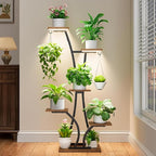 Plant Stand with Grow Light for Indoor Plants, 6 Tiered Metal Plant Shelf - Image 4
