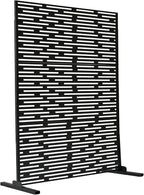 Oakland Living 6 ft. X 4 ft. Black Freestanding Metal Privacy Screen Room by Oakland+Living