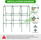 2 Pack Cucumber Trellis for Raised Bed, U-Shape Garden Trellis for Climbing - Image 8