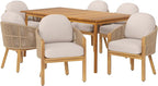 Christopher Knight Home Kclent Outdoor Acacia Wood Dining Set - Image 4