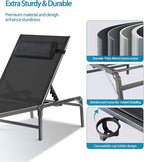 2 Pack Foldable Chaise Lounge Chair - Image 6