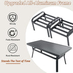 HOMREST Metal Outdoor Ottoman, 3-Piece Aluminum Footstool w/Removable Cushion - Image 6