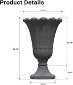 23" Tall Planters for Outdoor Plants Set of 2, Planter - Image 2