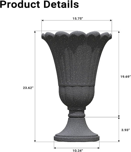 23" Tall Planters for Outdoor Plants Set of 2, Planter - Image 2