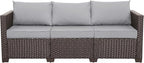 Rattaner Patio Furniture 3 Seat Sofa Outdoor Furniture Outdoor Couch Deep Seat by Rattaner