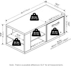 Furinno Viola Coffee Table, 3-Tier Modern Coffee Table - Image 3