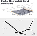 SUNCREAT Double Hammock with Stand Included, Outdoor Portable Hammock with Stand - Image 4