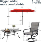 PHI VILLA 8 Piece Patio Dining Set - Image 8