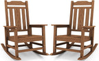 SERWALL Oversized Rocking Chair Set of 2 Outdoor, HDPE Outdoor Rocking Chair by SERWALL